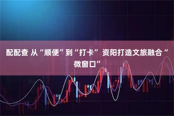 配配查 从“顺便”到“打卡” 资阳打造文旅融合“微窗口”